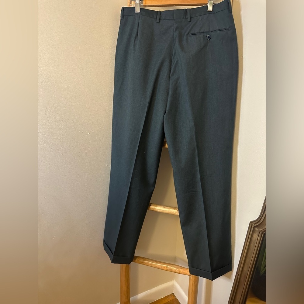 Valentini VINTAGE Pants Size 48 Euro 36 US Charcoal 100% Wool Rare! Italy - Picture 8 of 12
